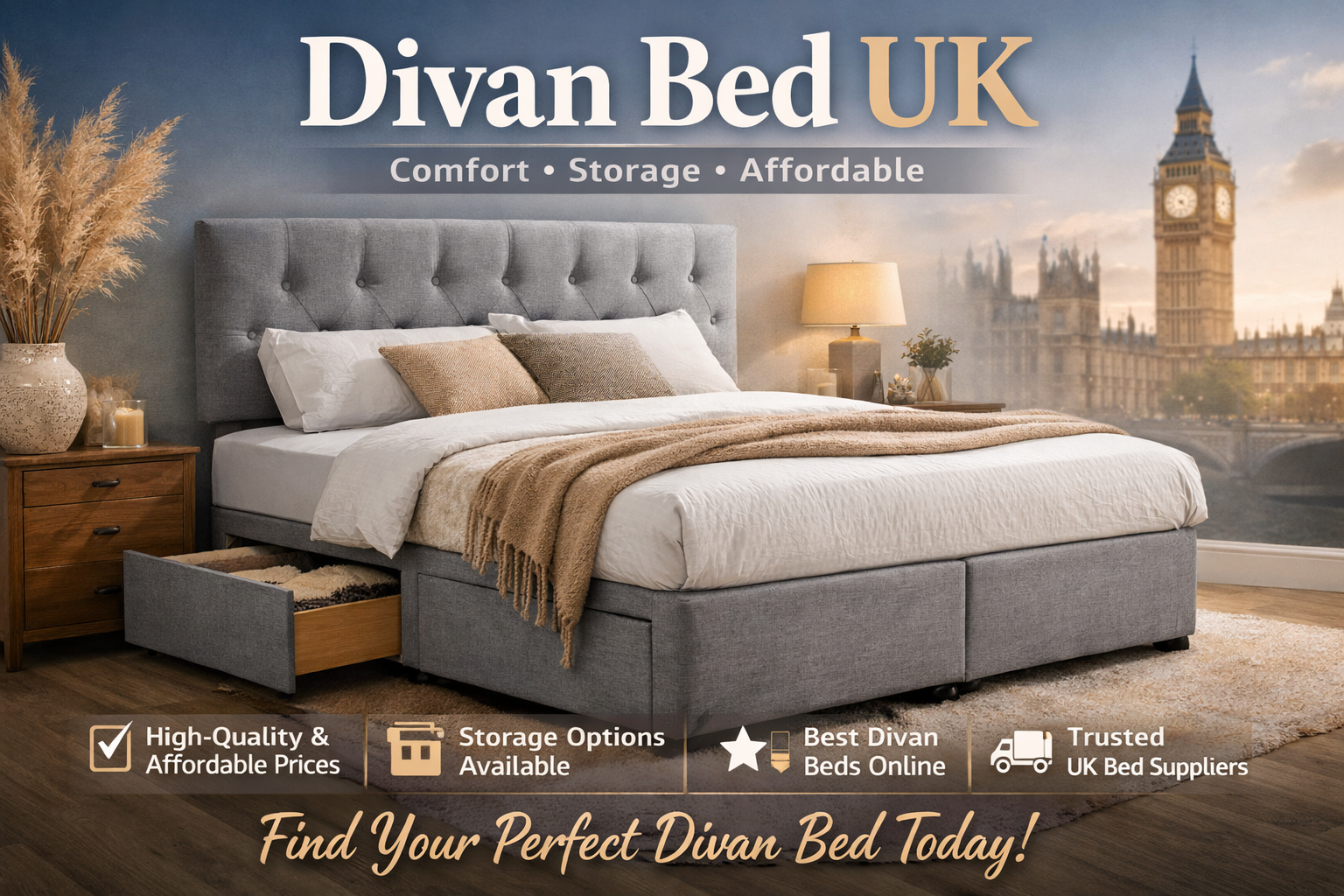 Divan Bed UK | Affordable & High-Quality Divan Beds with Storage