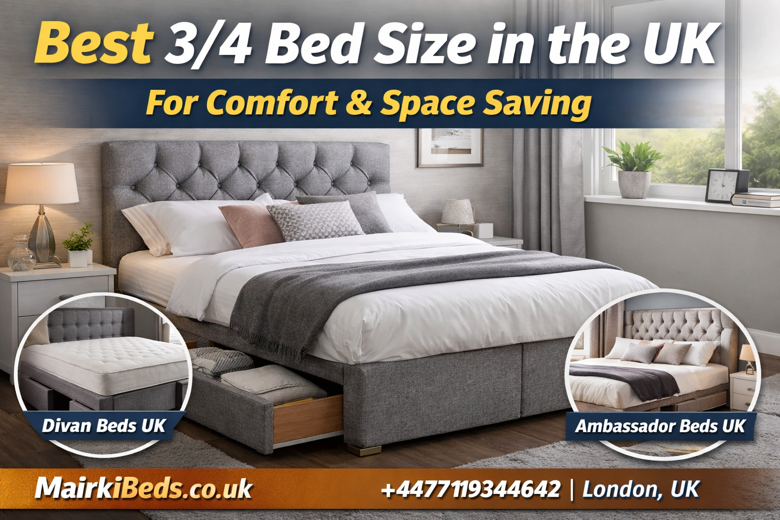 Best 3/4 Bed Size UK for Small Bedrooms in 2026