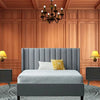 Emerald Haven Wingback Platform Bed: A Statement of Refined British Luxury