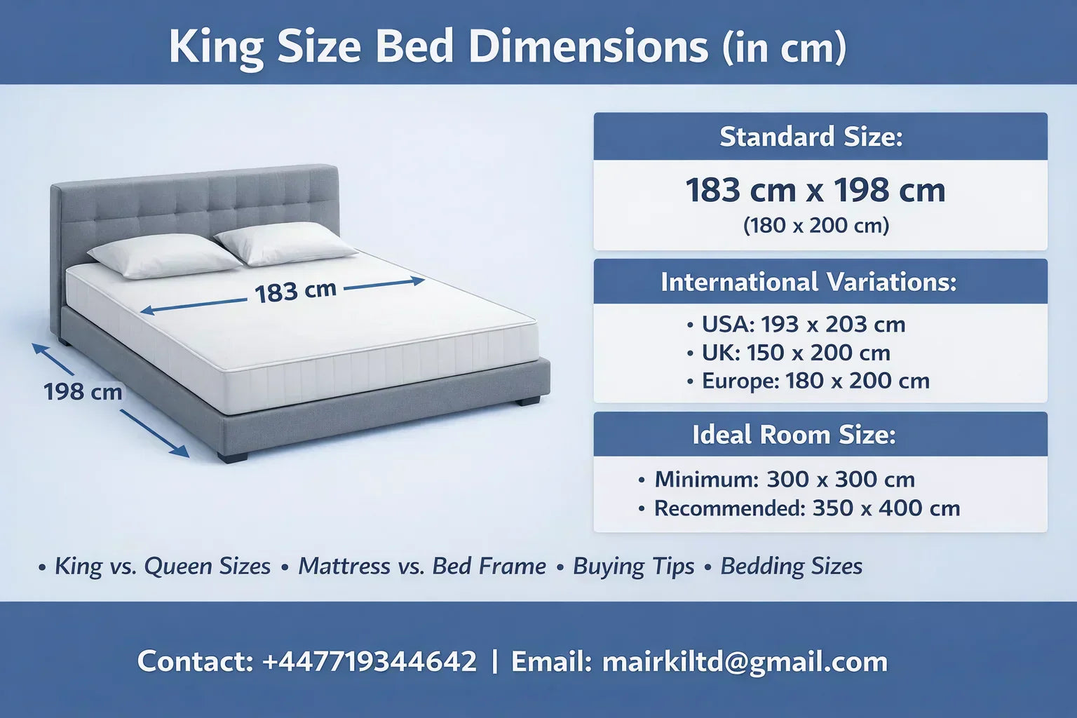 King Size Bed Dimensions (cm) – Complete Guide