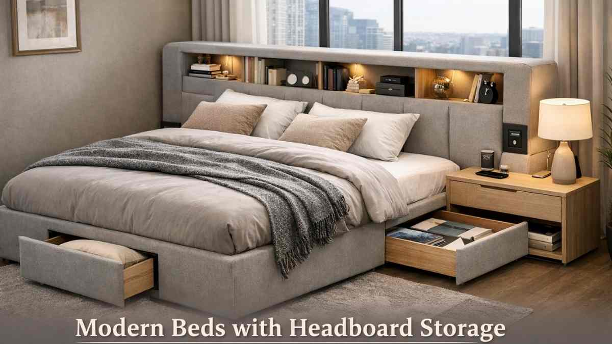 Modern Beds with Headboard Storage: The Future of Smart Bedrooms