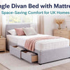 Single Divan Bed with Mattress