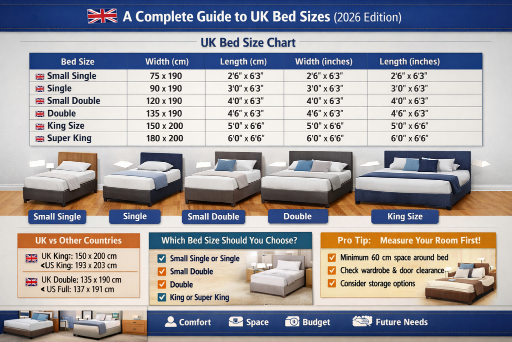 A Complete Guide to UK Bed Sizes (2026 Edition)