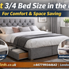 Alt Text (Short) Best 34 bed size UK with storage divan and ambassador bed in modern bedroom setting