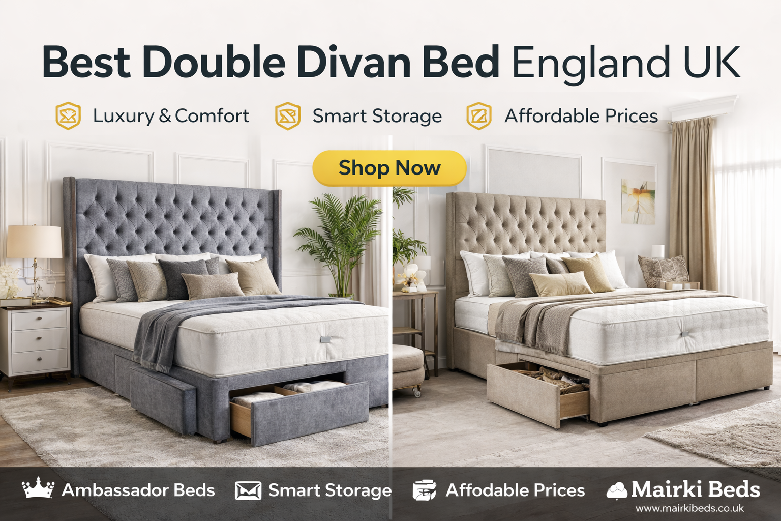 Best Double Divan Bed England UK | Divan Beds UK