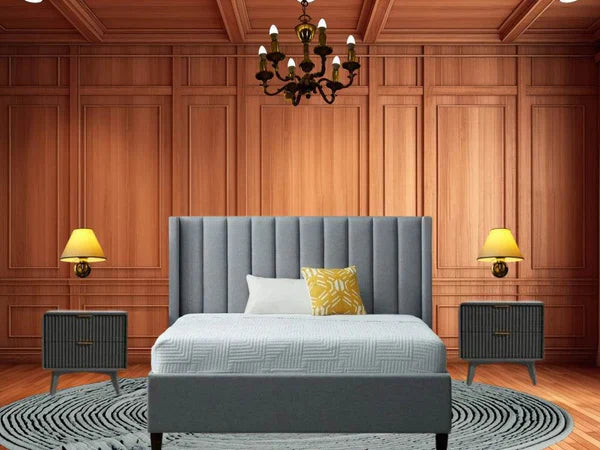 Emerald Haven Wingback Platform Bed: A Statement of Refined British Luxury