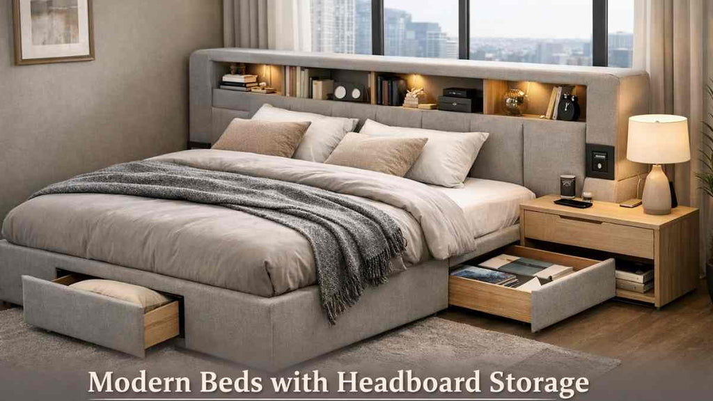 Modern Beds with Headboard Storage: The Future of Smart Bedrooms