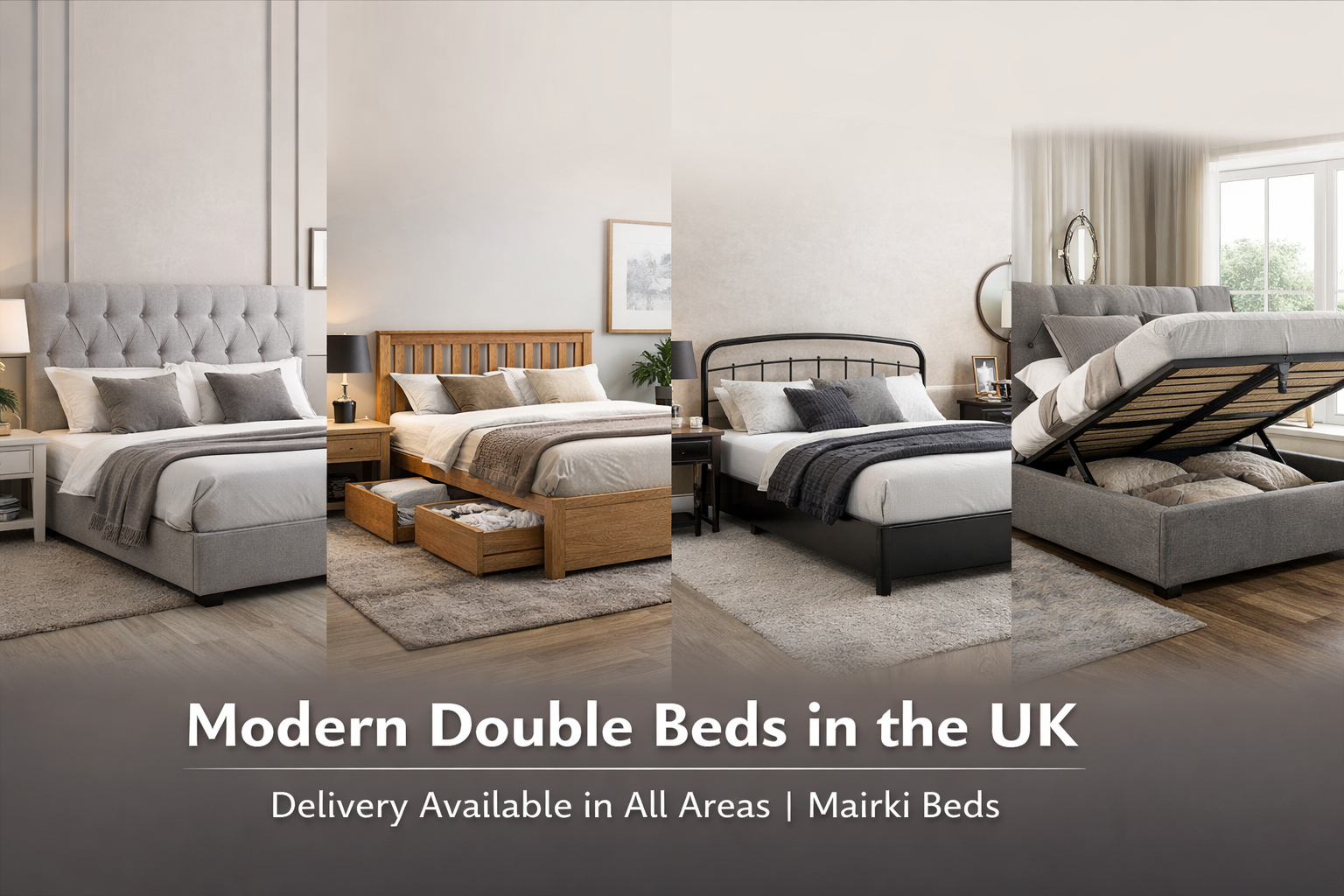 Buy Modern Double Beds in the UK | All Areas Delivery | Mairki Beds