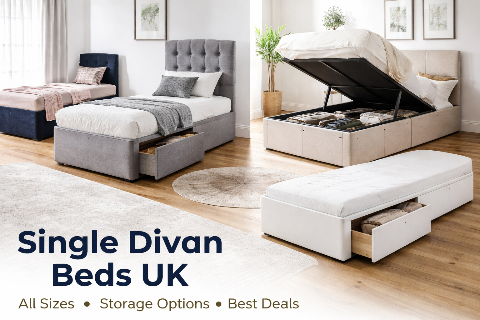 Single Divan Bed UK – All Sizes, Storage Options & Best Prices