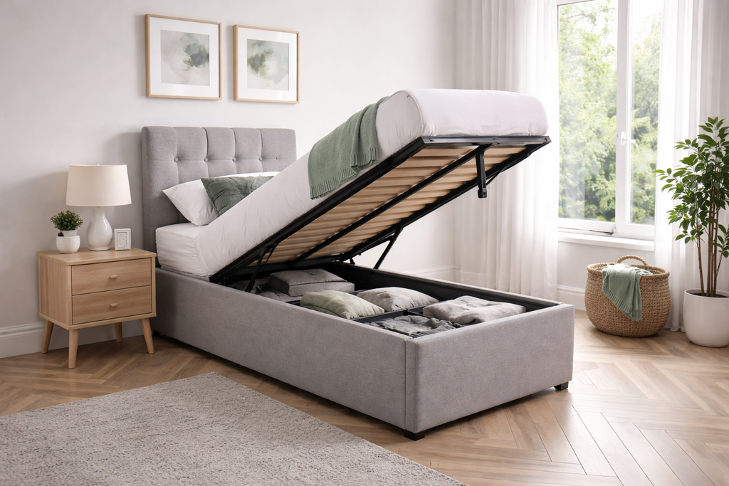 Single Ottoman Bed: Smart Storage & Stylish